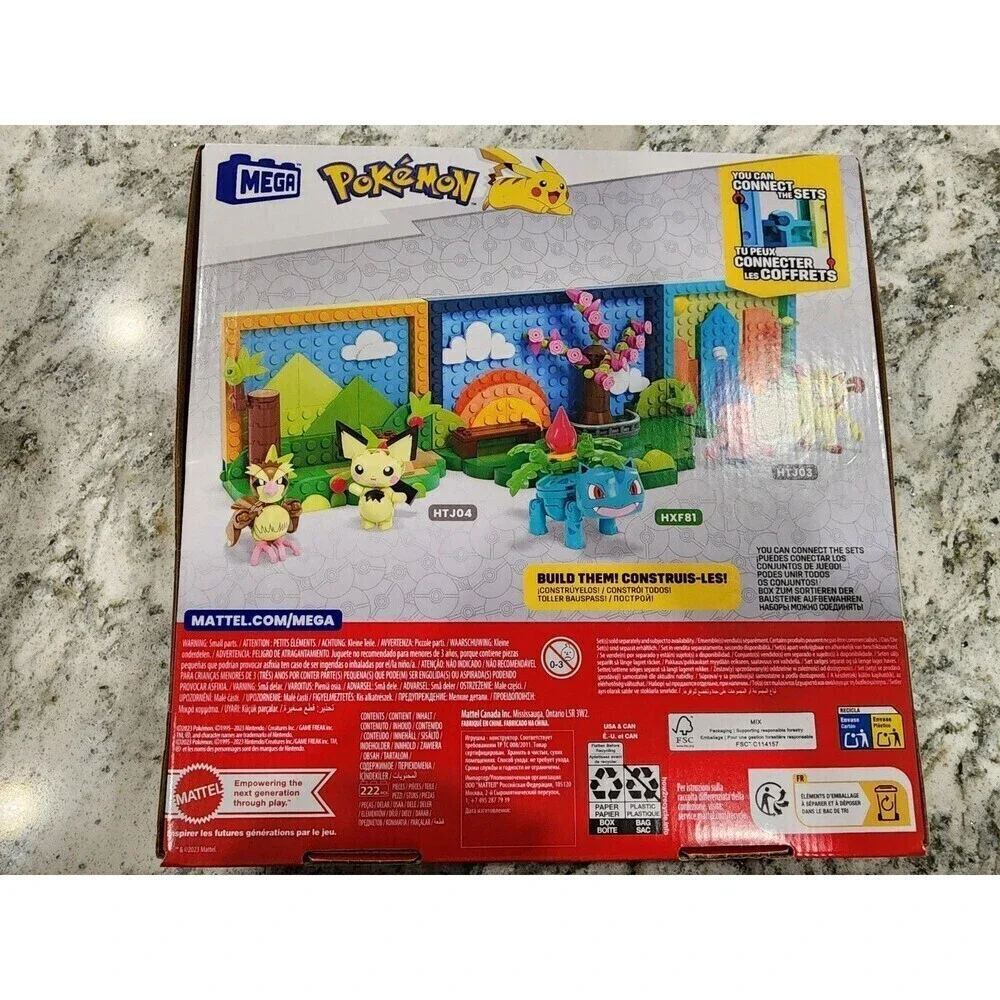 Pokemon Park Scene Building Toy Kits, 220 Pieces (MEGA)